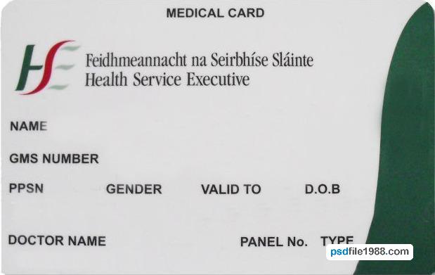 Ireland Health Service Executive Medical Card